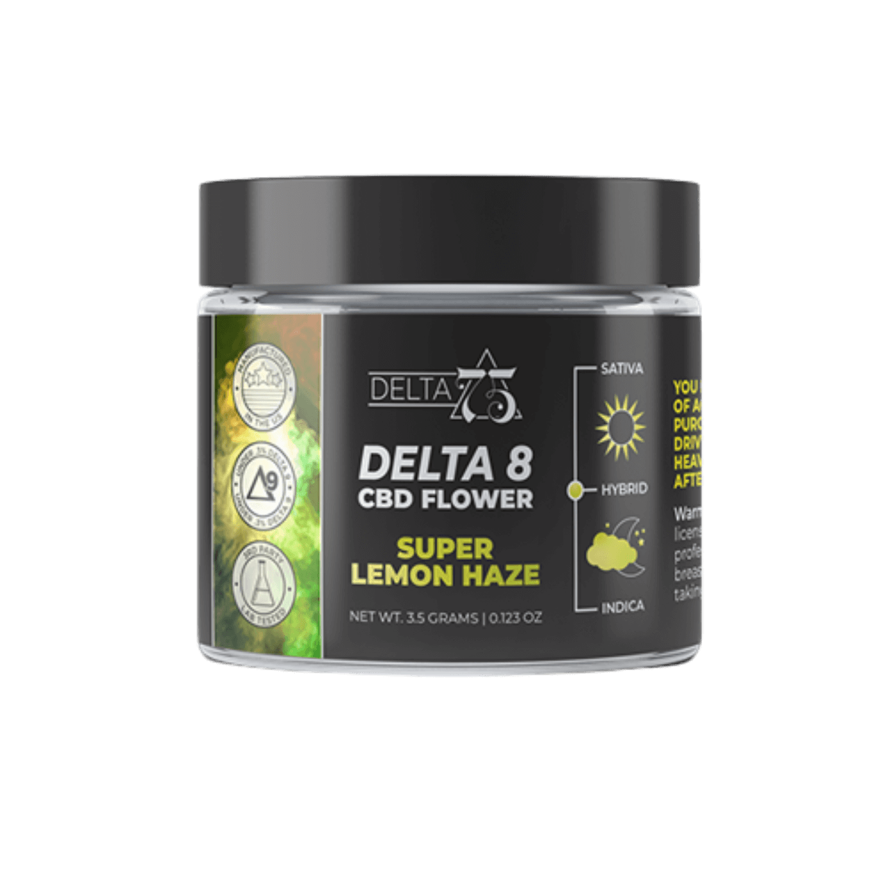Delta 75 Super Lemon Haze Delta 8 CBD Hemp Flower