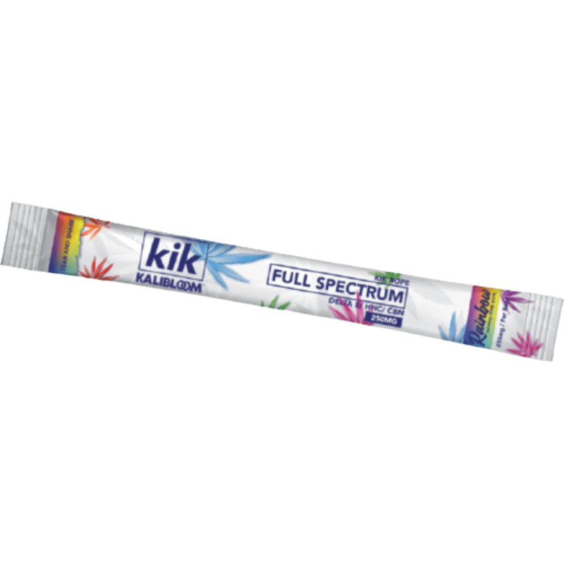 Kalibloom KIK Full Spectrum Delta 8 HHC CBN Nerd Rainbow Rope 250mg