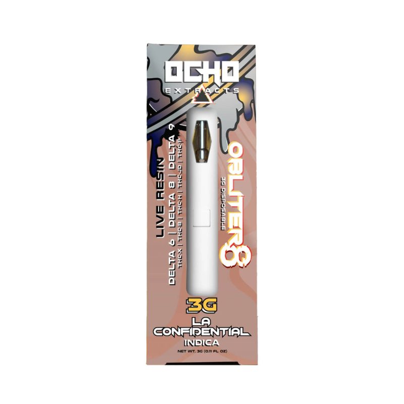 Ocho Extracts Obliter8 Delta 6 Delta 8 Delta 9 THC-B THC-H THC-JD THC-P THC-X  Live Resin 3G Disposable