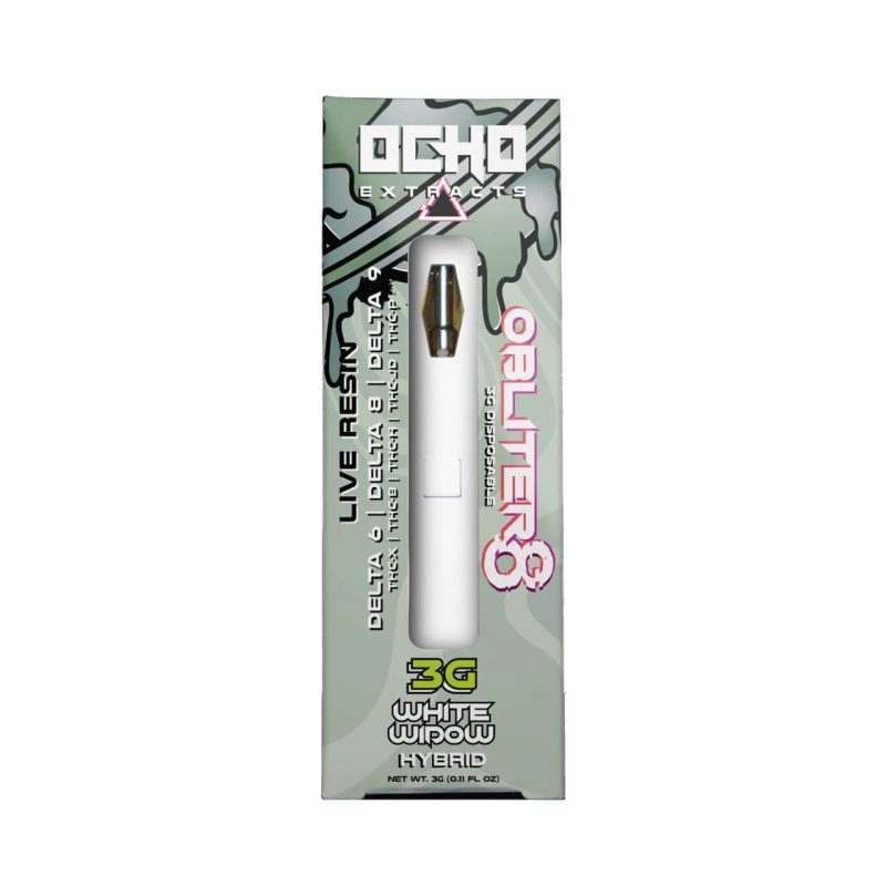 Ocho Extracts Obliter8 Delta 6 Delta 8 Delta 9 THC-B THC-H THC-JD THC-P THC-X  Live Resin 3G Disposable