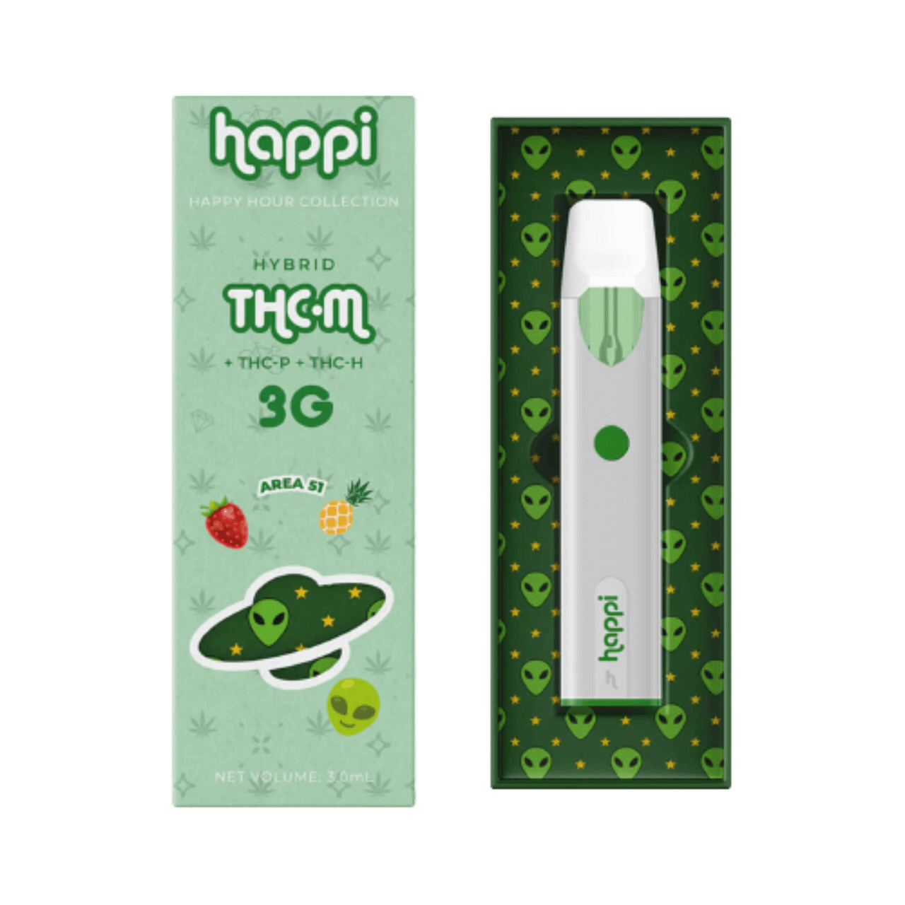 Happi Happy Hour Collection THC-M THC-P THC-H 3G Disposable