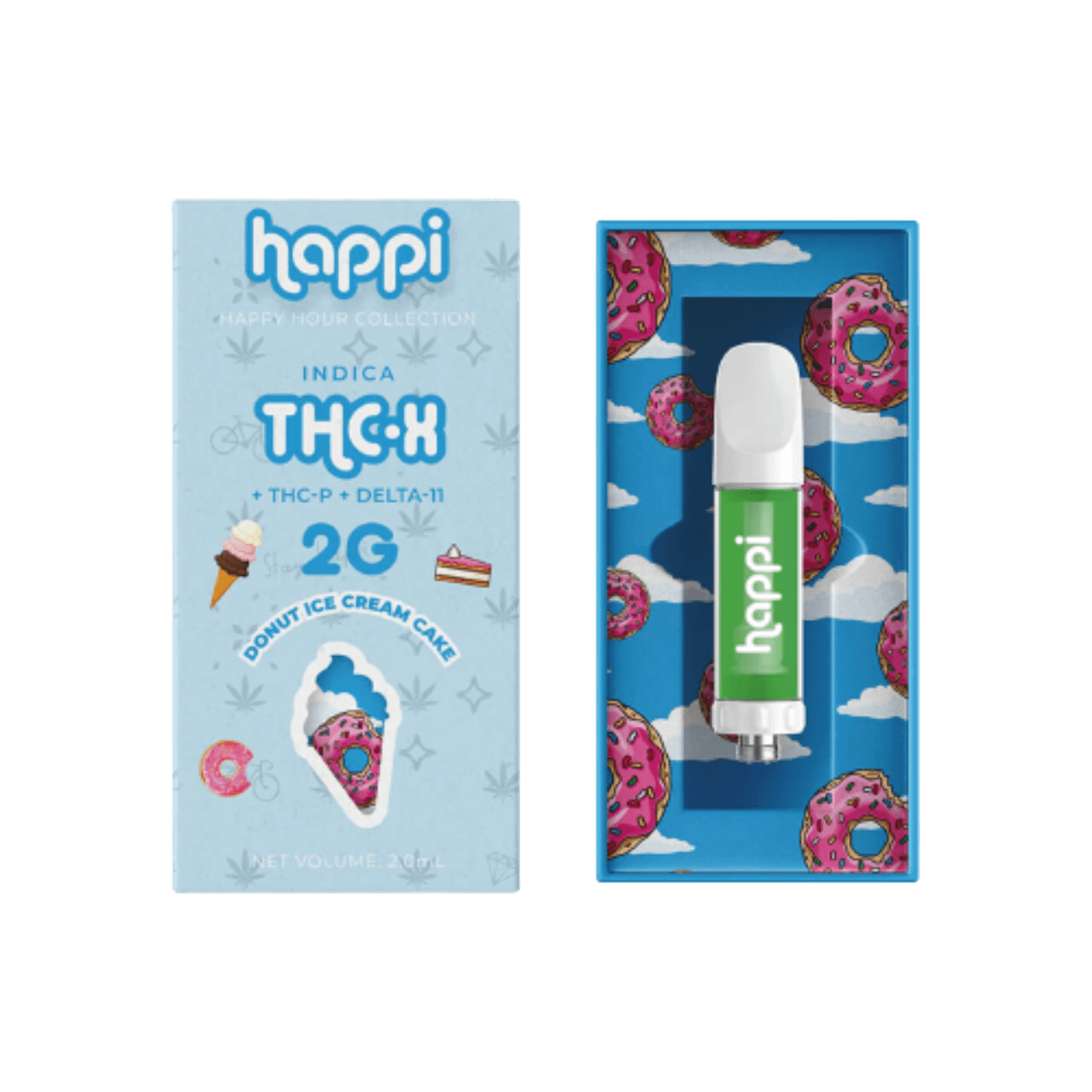 Happi Happy Hour Collection THC-X THC-P Delta-11 2G Cartridge