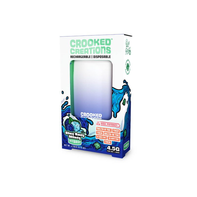 Crooked Creations High Potency D8 THC-P D10 THC-A HXY-9 THC-H HXY-10 Disposable 4.5G
