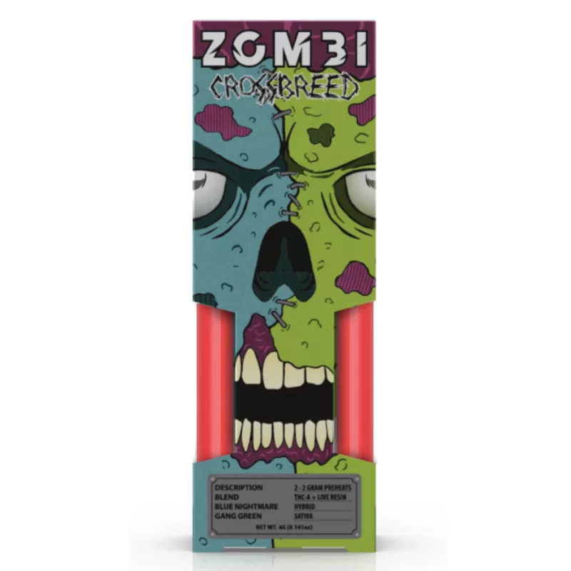 Zombi Crossbreed Live Resin THC-A 2G Disposable - 2PK