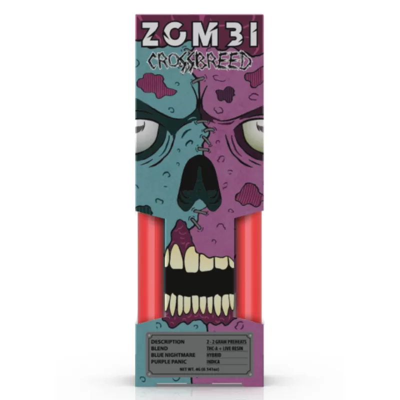 Zombi Crossbreed Live Resin THC-A 2G Disposable (Pack of 2)