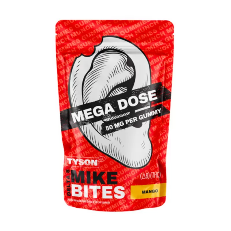 Tyson 2.0 Mike Bites Delta 8 Gummies - Mega Dose 50MG Per Gummy
