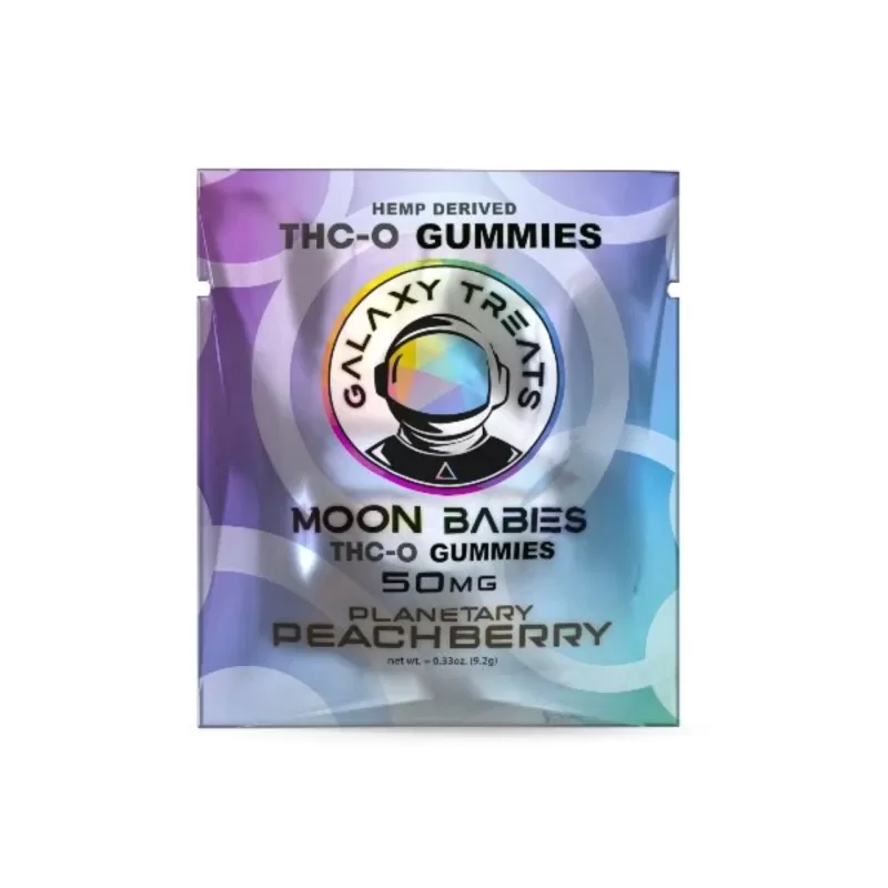 Galaxy Treats Moon Babies THC-O Gummies 50 - 2 Packs ( 50 mg Per Pack ) Display