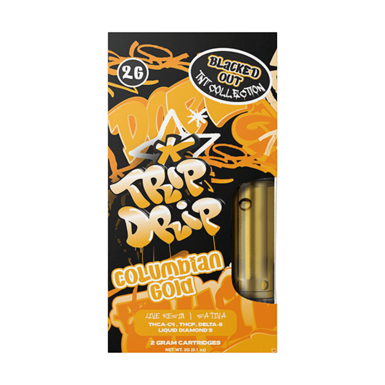 Trip Drip Blacked Out TNT Collection Live Resin DELTA-8 THC-A THC-P Cartridge - 2G