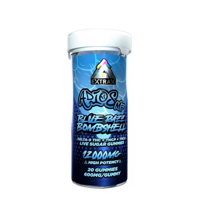Delta Extrax Adios MF D9/THC/THC-P/THC-A Live Resin Sugar Gummies - 12000MG
