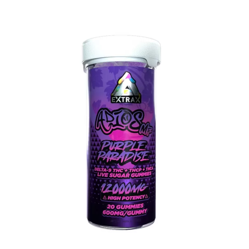Delta Extrax Adios MF D9 THC THC-P THC-A Live Resin Sugar Gummies 12000MG - 20ct