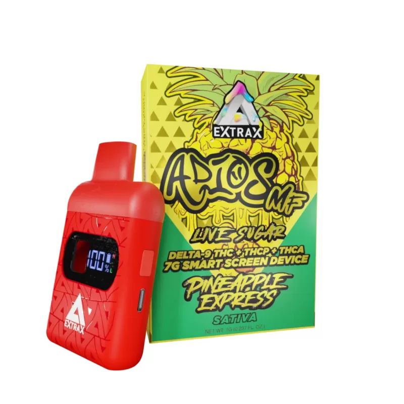 Delta Extrax Adios MF D9 THC-P THC-A Live Resin Sugar Smart Screen Disposable - 7G