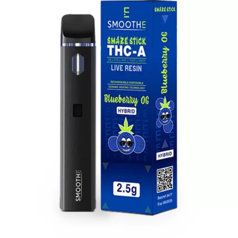 Smoothe Smaze Stick THC-A Delta-8 Delta-10 HHC THC-P HHC-P Live Resin Disposable - 2.5G
