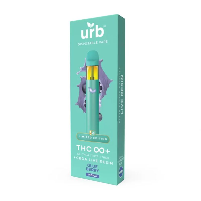URB THC Infinity+ Delta-8 THC-A THC-P THC-H CBD-A Live Resin Disposable - 3G