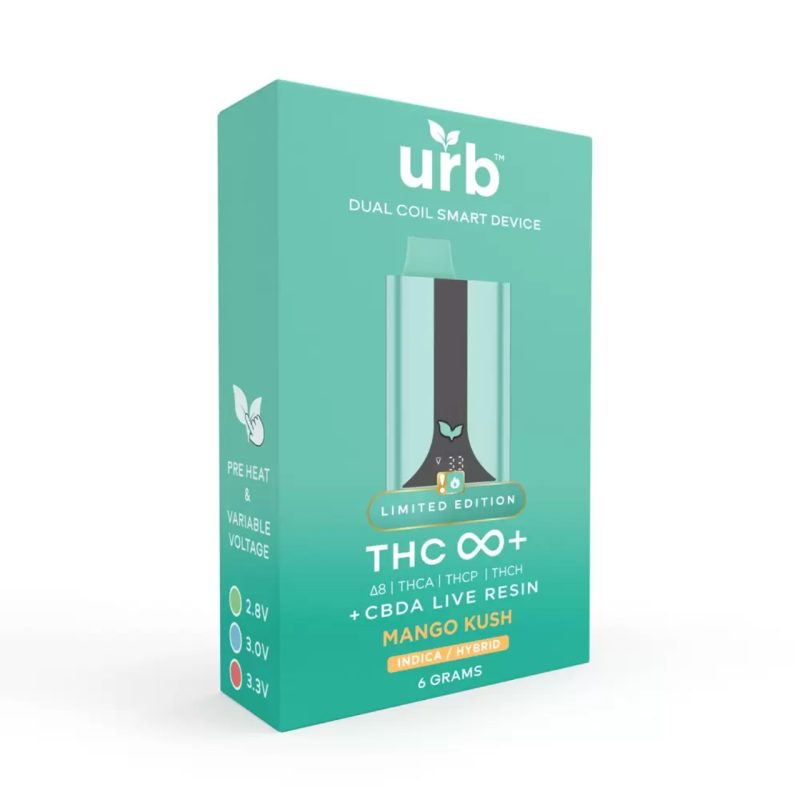 URB THC Infinity+ Delta-8 THC-A THC-P THC-H CBD-A Live Resin Disposable - 6G