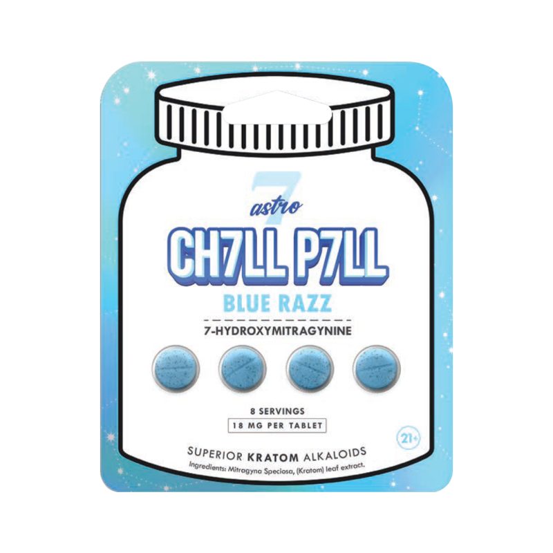 Astro 7 Chill Pill 7-Hydroxymitragynine Superior Kratom Alkaloids Tablet - 4PK