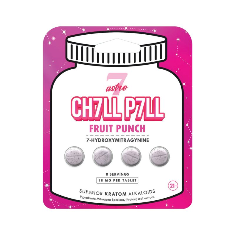 Astro 7 Chill Pill 7-Hydroxymitragynine Superior Kratom Alkaloids Tablet - 4PK