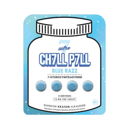 Astro 7 Chill Pill 7-Hydroxymitragynine Superior Kratom Alkaloids Tablet - 4PK
