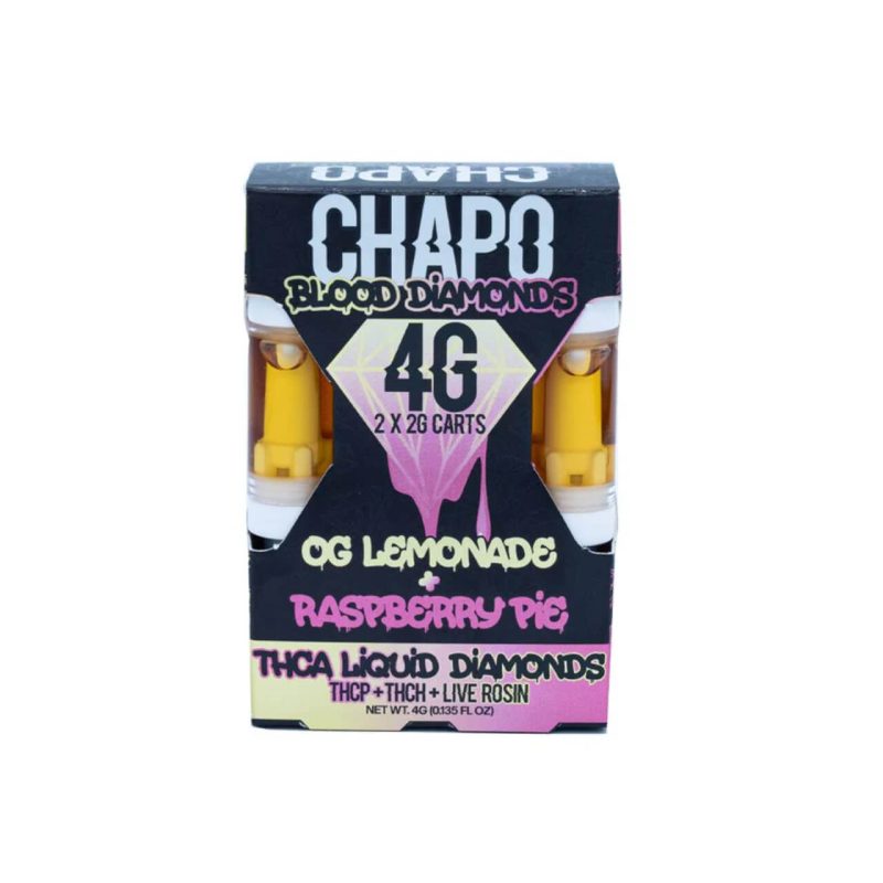Chapo Blood Diamonds THC-A THC-P THC-H Live Rosin Duo Cartridge - 4G
