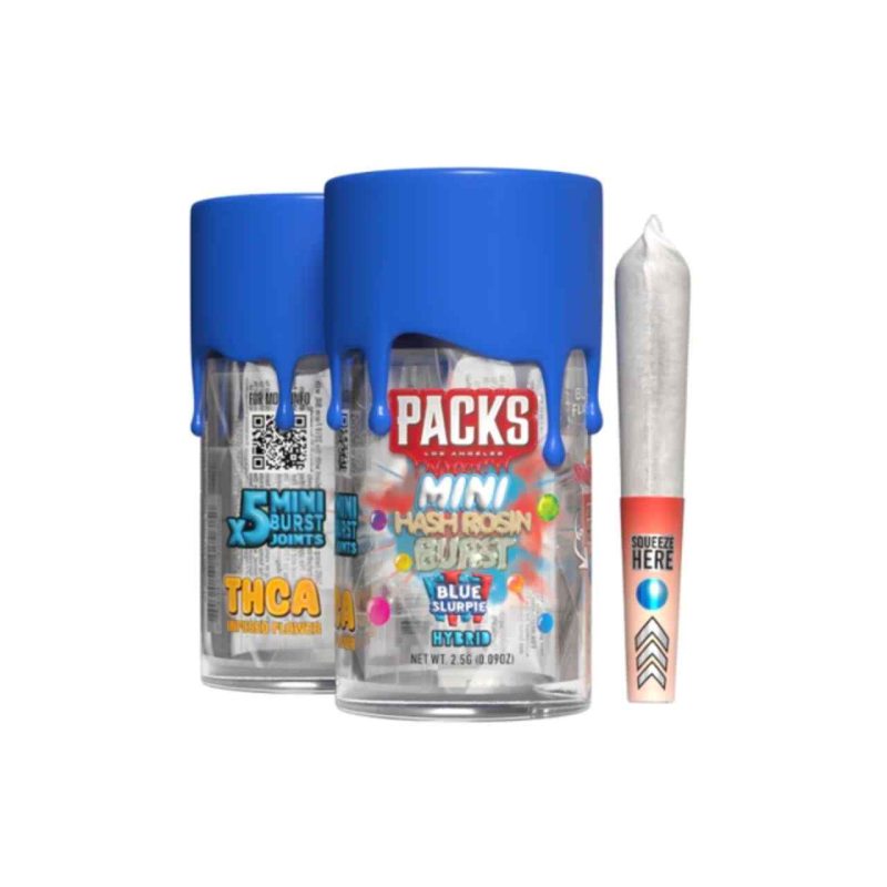 PACKS Mini Burst THC-A Hash Rosin Infused Pre Roll Joints - 5ct