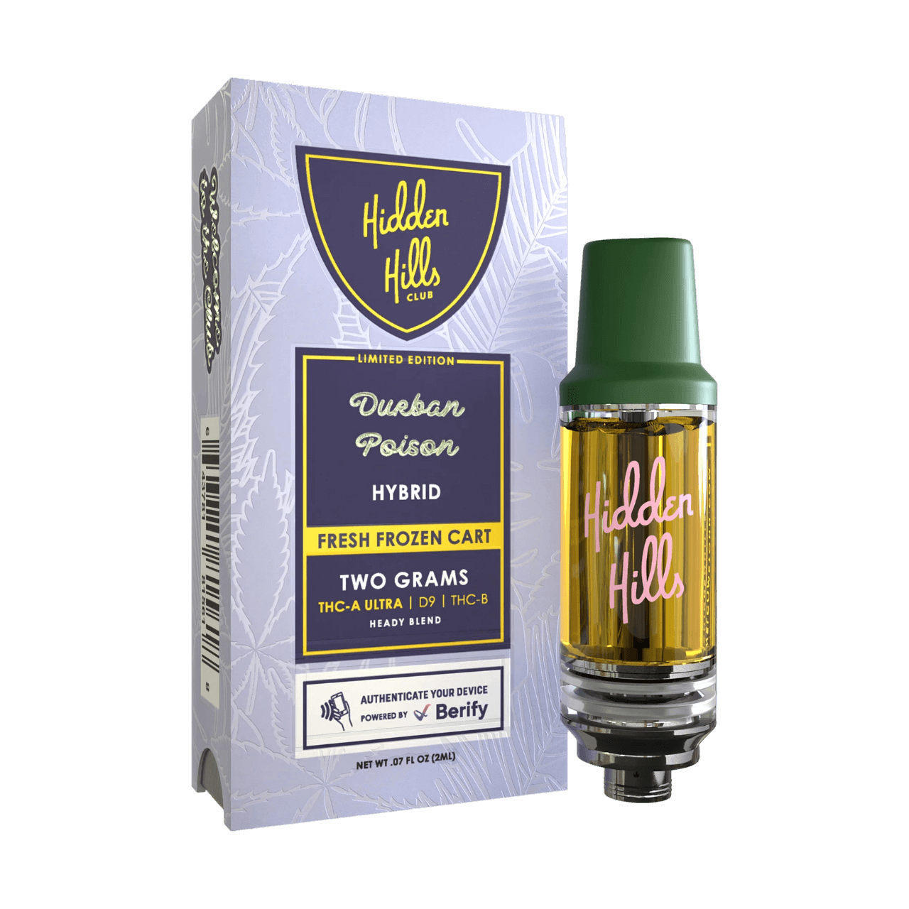 Hidden Hills Club Heady Blend THC-A Ultra Delta-9 THC-B Cartridge - 2G