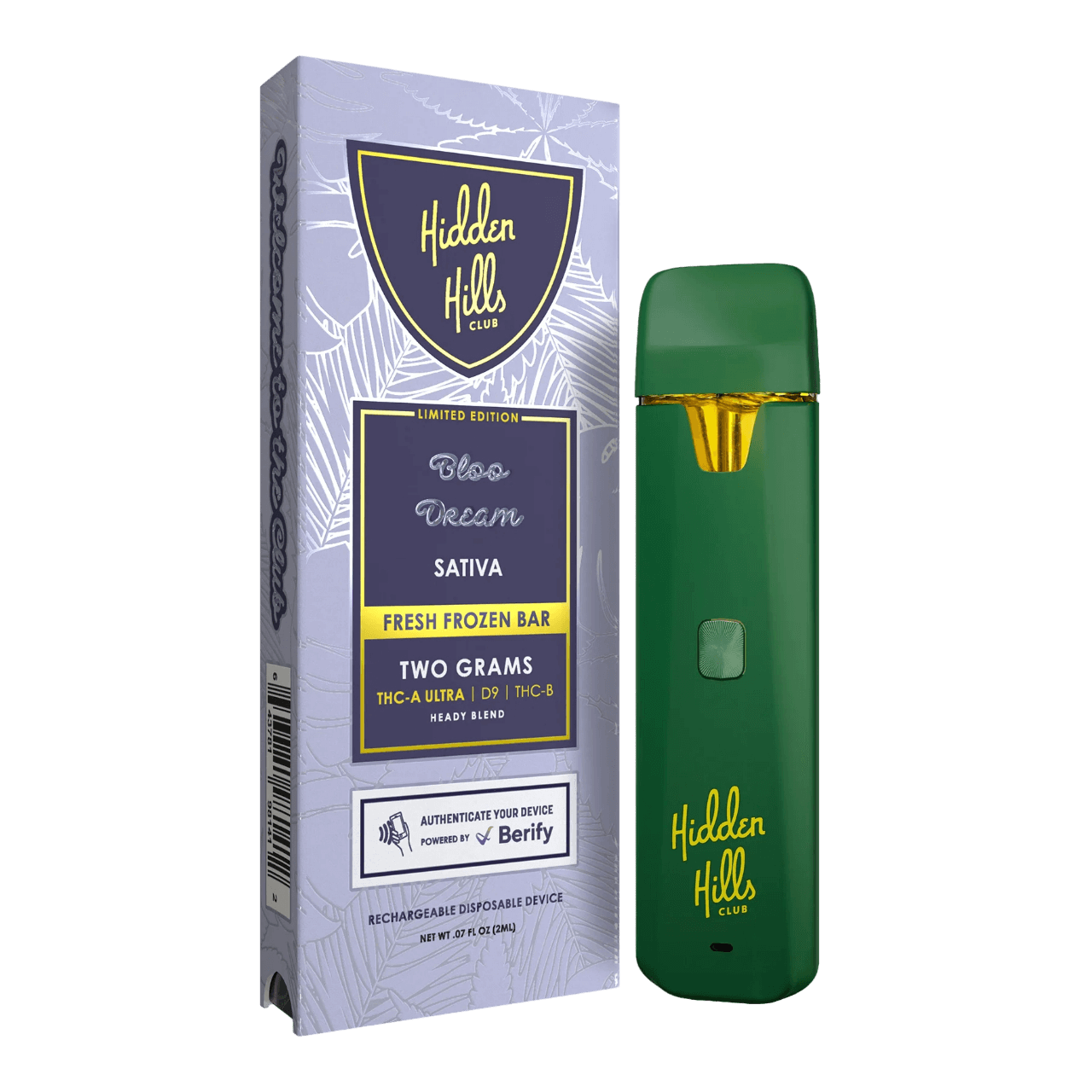 Hidden Hills Club Heady Blend THC-A Ultra Delta-9 THC-B Disposable - 2G