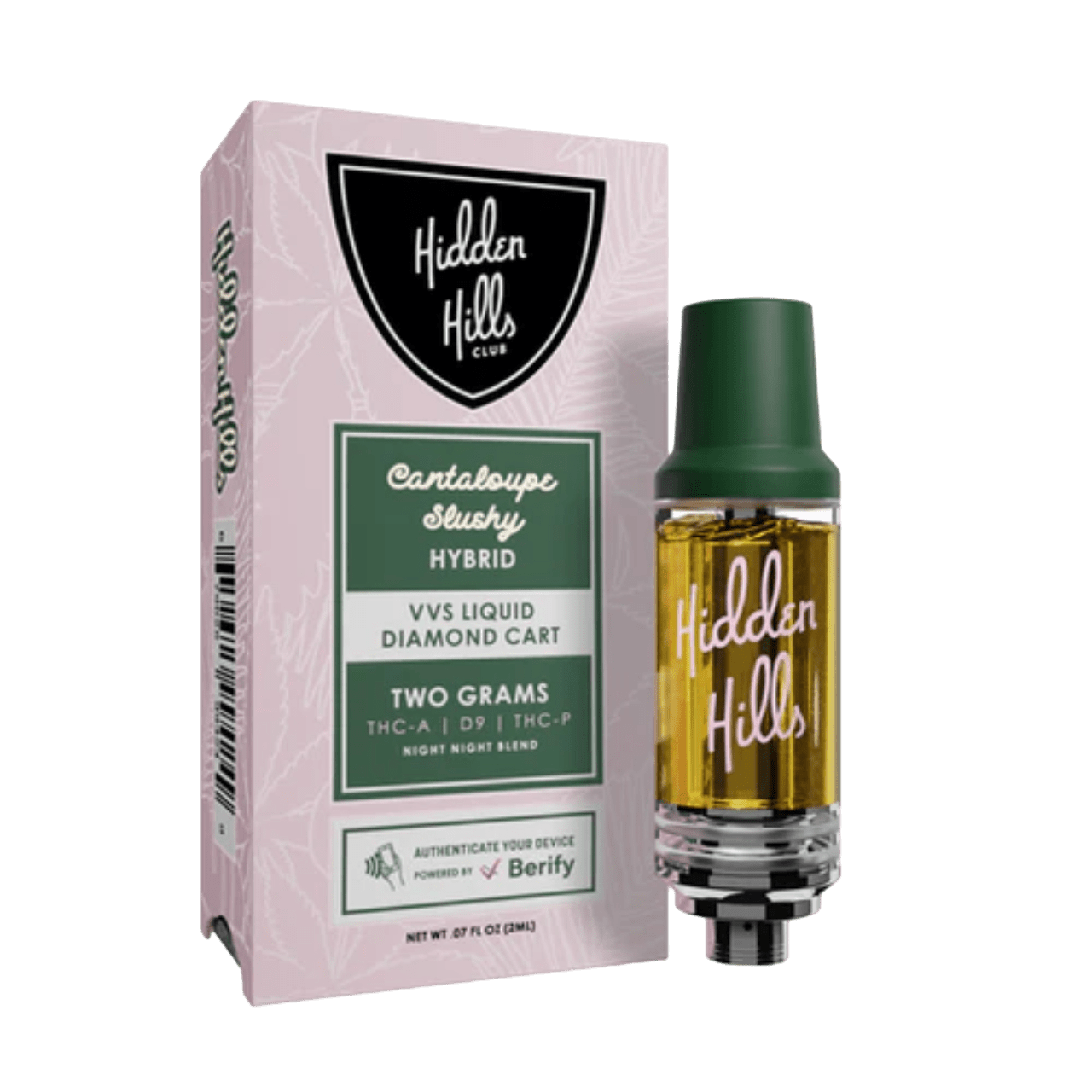 Hidden Hills Club Night Night Blend THC-A Delta-9 THC-P VVS Liquid Diamond Cartridge - 2G