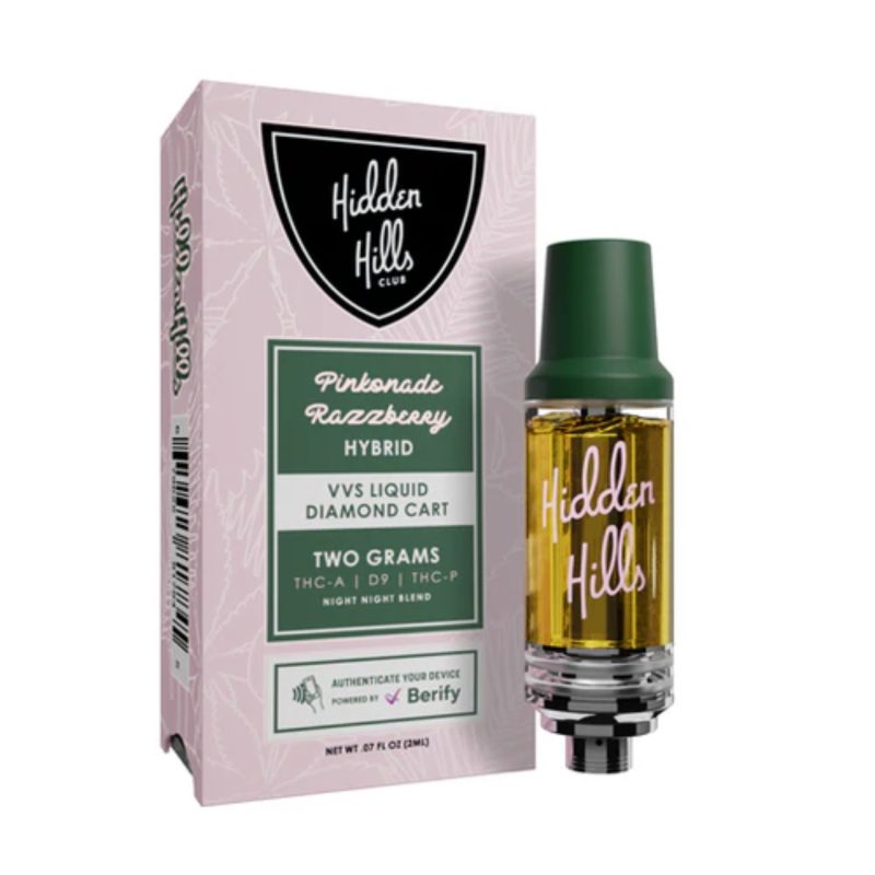 Hidden Hills Club Night Night Blend THC-A Delta-9 THC-P VVS Liquid Diamond Cartridge - 2G